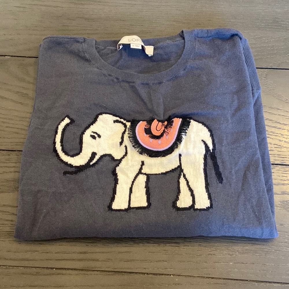 LOFT elephant sweater Medium